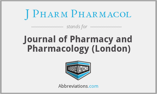 What does J PHARM PHARMACOL stand for?